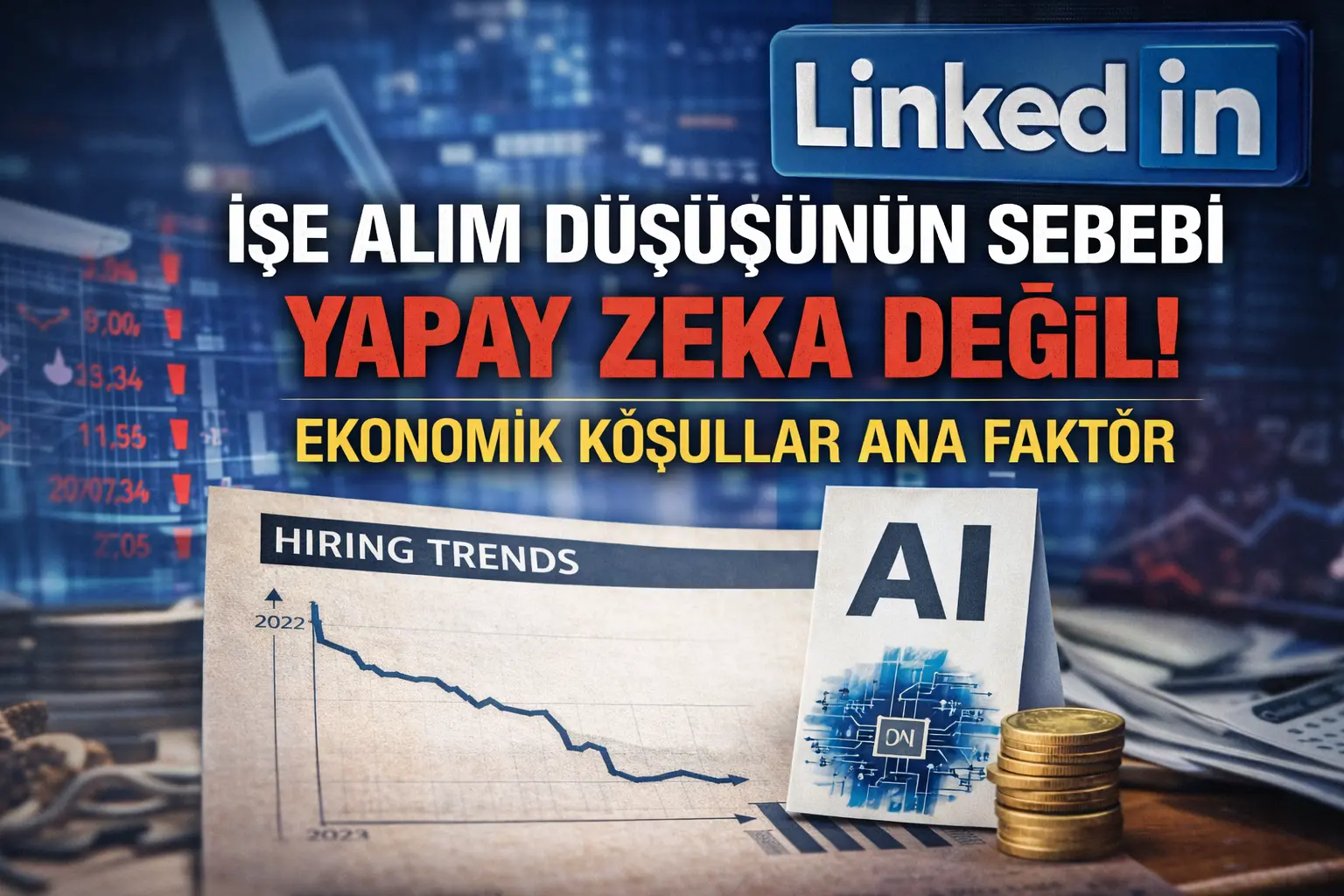 LinkedIn Verilerine Göre İşe Alım Düşüşünün Nedeni Yapay Zeka Değil (Henüz)