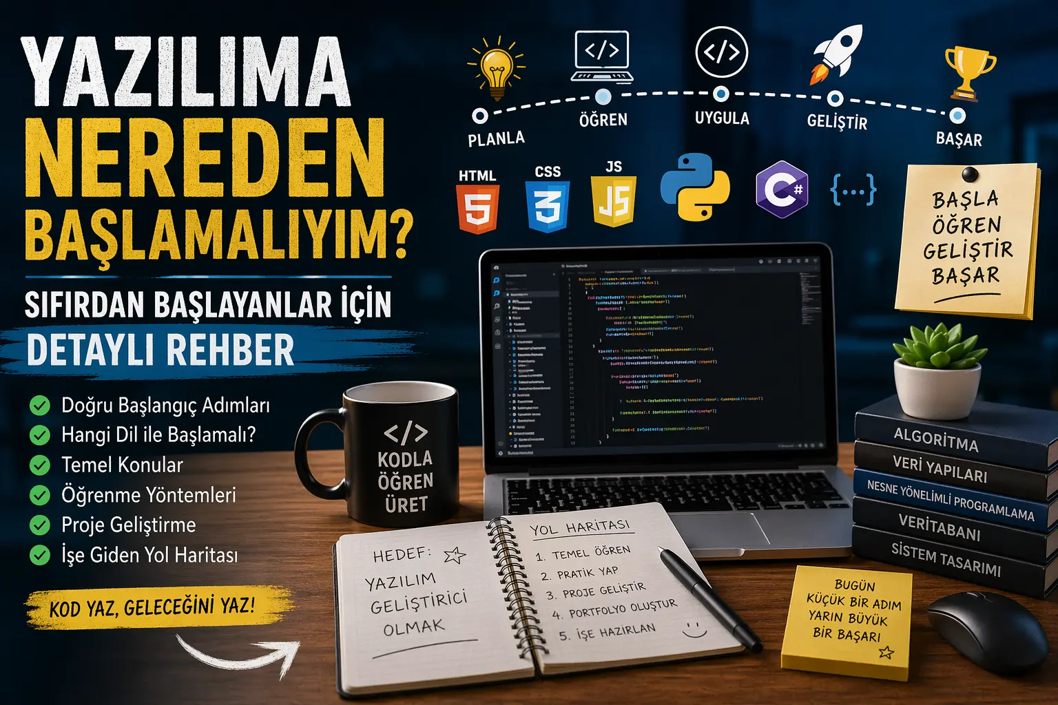 Yazılıma Nereden Başlamalıyım? Sıfırdan Başlayanlar İçin Detaylı Rehber