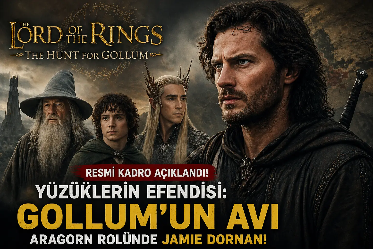 Yüzüklerin Efendisi: Gollum’un Avı Kadrosu Açıklandı! Aragorn Rolünde Jamie Dornan